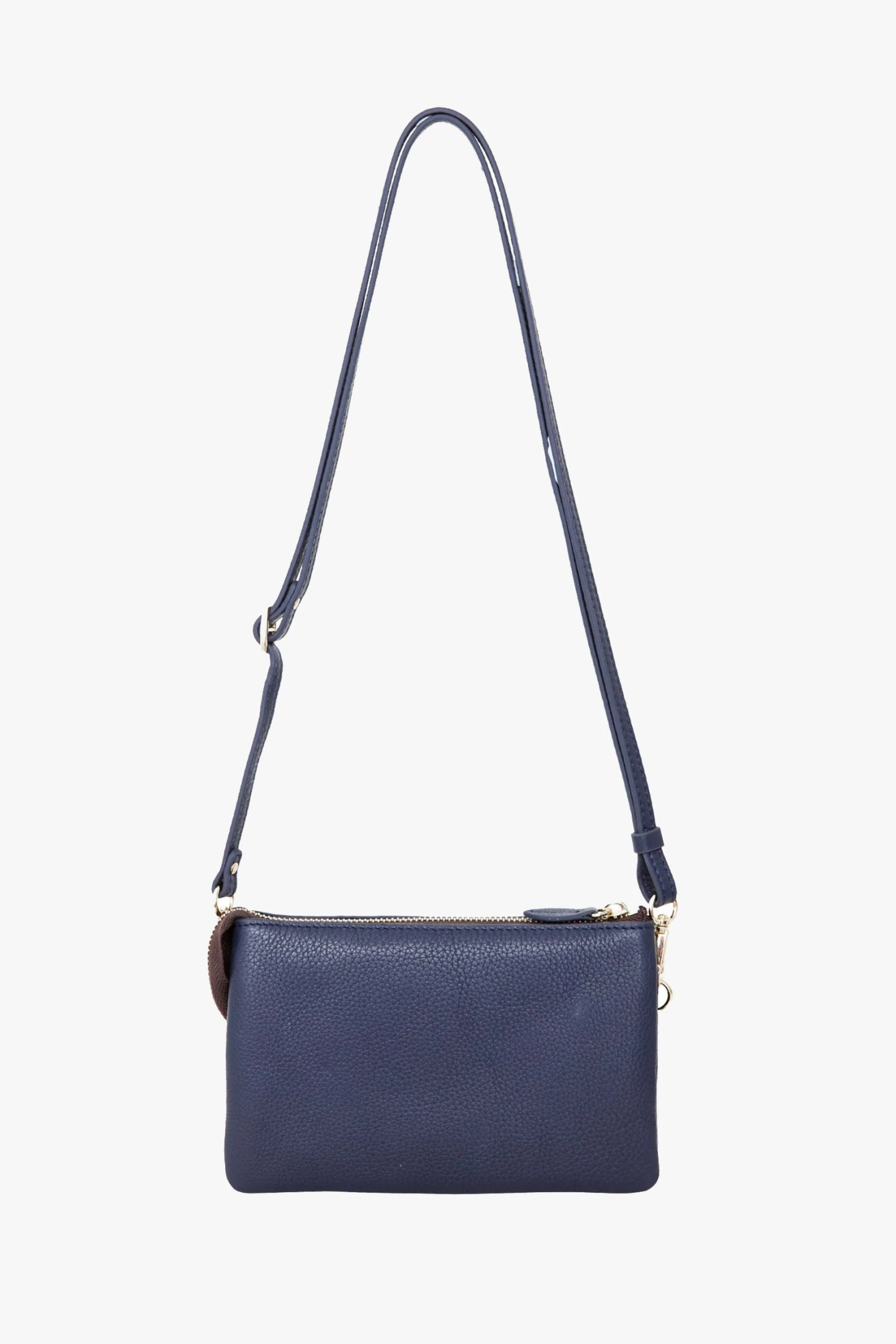 SABEN Bags Tilly Multi Pocket Navy Leather Crossbody Clutch Support Local
