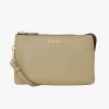 SABEN Bags Support Local Tilly Multi Pocket Tussock Pale Green Leather Crossbody Clutch