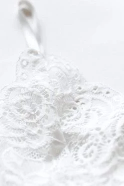 Queen Of The Foxes Strappy White Lace Bralette