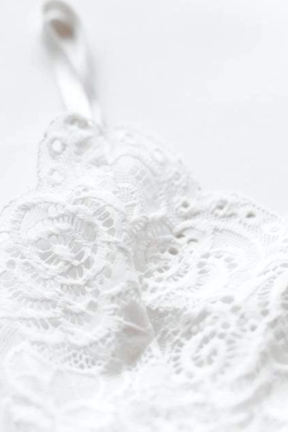 Queen Of The Foxes Strappy White Lace Bralette