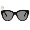 Le Specs Resumption Sustainable Black Frame With Khaki Lens Cat Eye Sunglasses