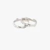 Pilgrim Rita Silver Beaten Double Ring Jewellery