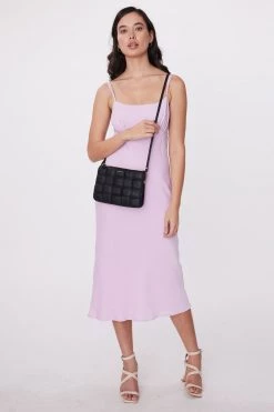 SABEN Bags The AM To PM Edit Tilly's Big Sis Crossbody Black Woven Leather Large Clutch