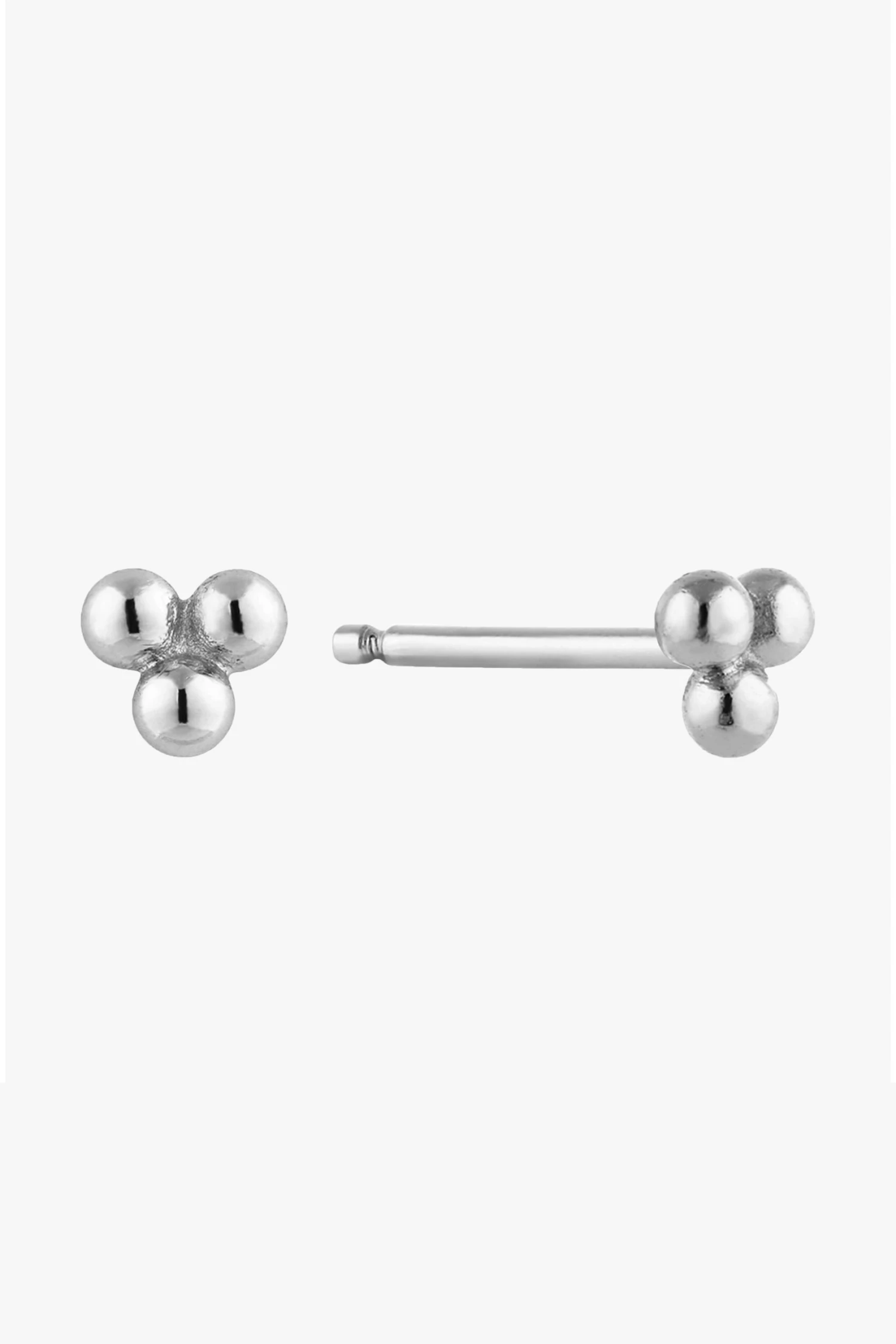 Ania Haie Modern Minimalism Small Silver Three Ball Stud Earrings