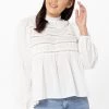 Seeking Lola Desire White Lace Front LS Top Tops & Tees