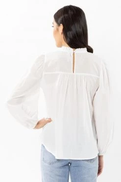 Seeking Lola Desire White Lace Front LS Top Tops & Tees