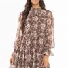 Seeking Lola New In Festival Golden Petal LS Tiered Mini Dress