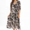 Seeking Lola New In Paradise Blush Petal SS Tiered Maxi Wrap Dress