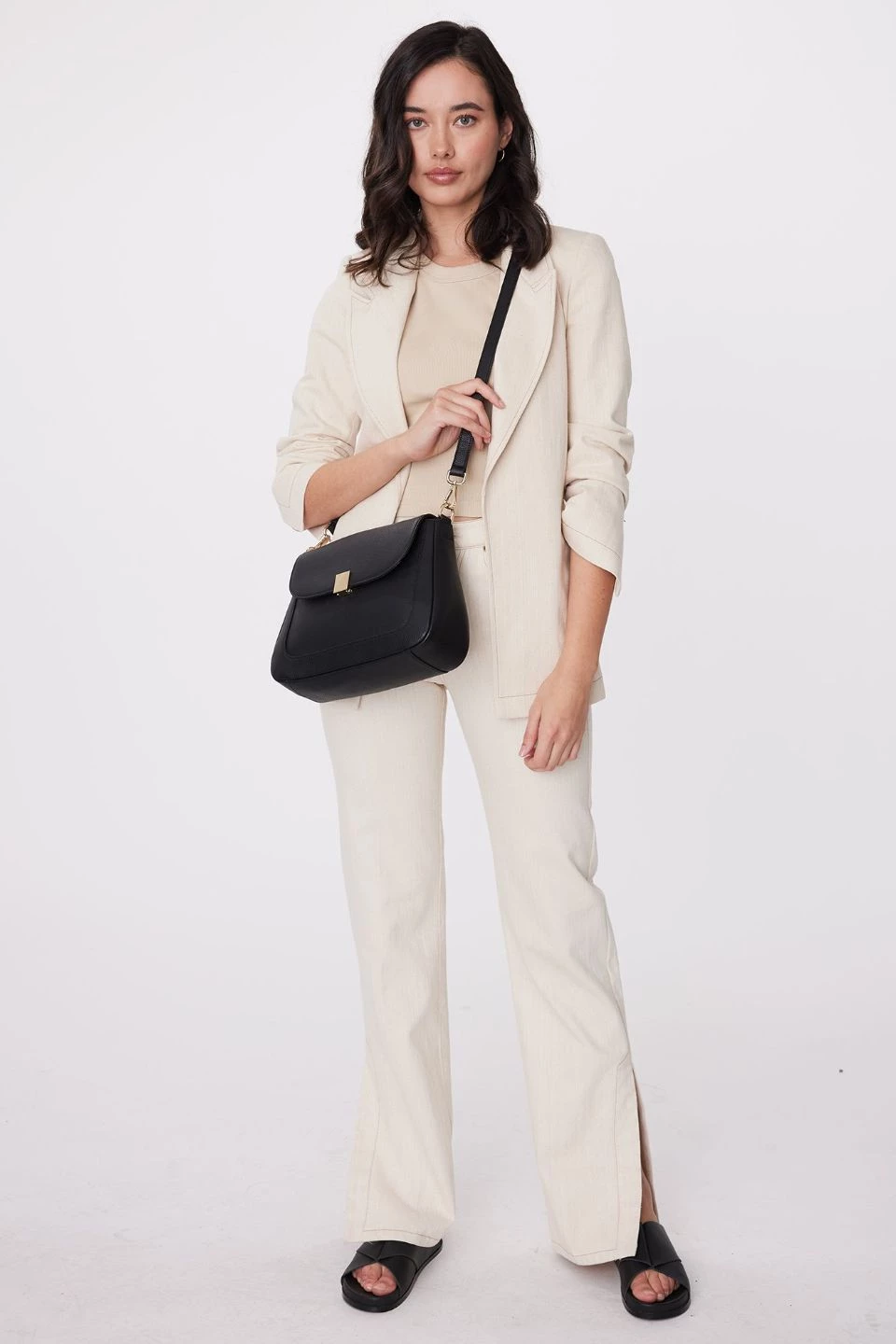 SABEN Bags Malloy Black Leather Shoulder Bag