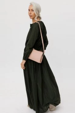 SABEN Bags Tilly's Big Sis Crossbody Tea Rose Leather Large Clutch Get The Look