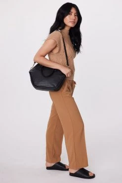 SABEN Bags Liv Black Croc Leather Hand Bag Support Local