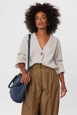 SABEN Bags Support Local Frankie Fold Over Navy Shoulder Bag