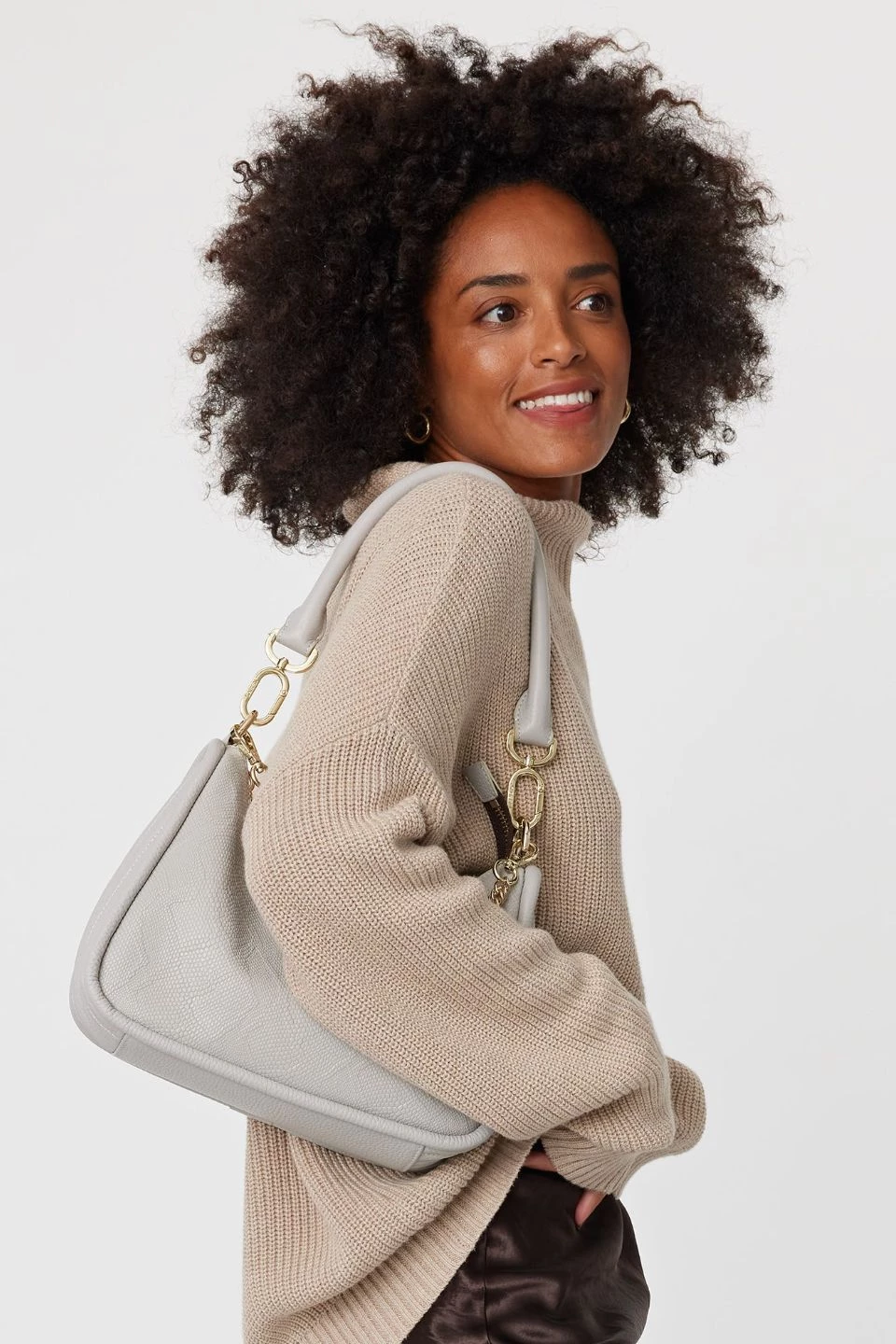 SABEN Bags Support Local Odette Glacier Shoulder Bag With Gold Chain Detail