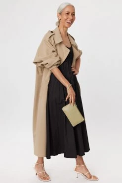 SABEN Bags Support Local Tilly Multi Pocket Tussock Pale Green Leather Crossbody Clutch