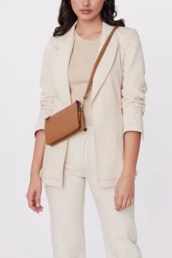 SABEN Bags Tilly Multi Pocket Clay Leather Crossbody Clutch Support Local