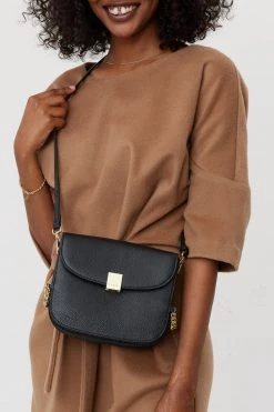 SABEN Bags Blaise Black Leather Crossbody Bag