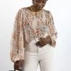 Ivy + Jack Selena Sand Floral Blouson LS Top Tops & Tees