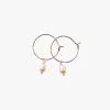 Audrey Loves Ruby Small Pearl Sterling Silver Hoop Earrings Jewellery