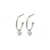 Pilgrim Get The Look Sophia Heart Sleeper Stud Earrings Silver