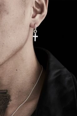 Stolen Support Local Cross Anchor Sleeper Earrings