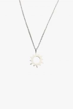 Audrey Loves Ruby Jewellery Sunburst Sterling Silver Necklace