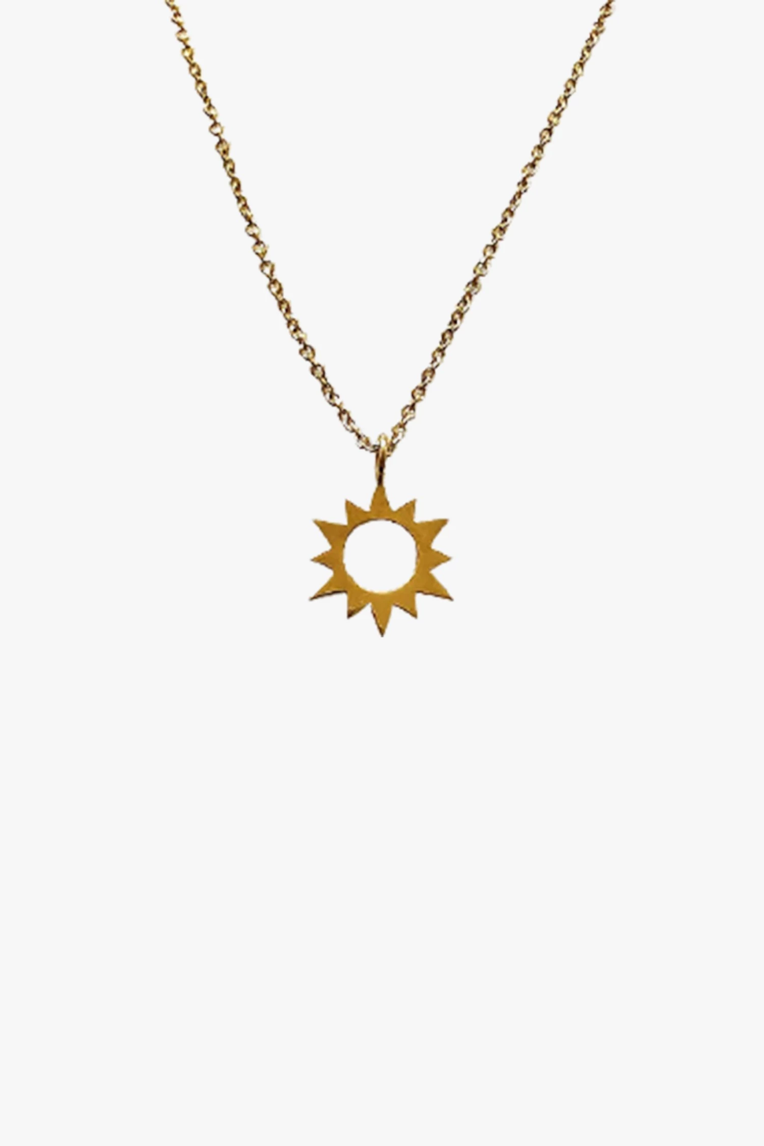 Audrey Loves Ruby Sunburst Sterling Silver 14k Gold Plated Necklace Jewellery