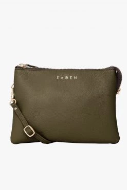 SABEN Bags Tilly's Big Sis Crossbody Ivy Leather Large Clutch