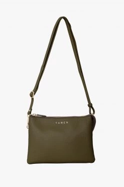 SABEN Bags Tilly's Big Sis Crossbody Ivy Leather Large Clutch