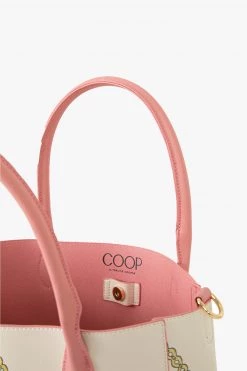 Coop Bag Of Beyond Cream Pleather Tote Bag Support Local