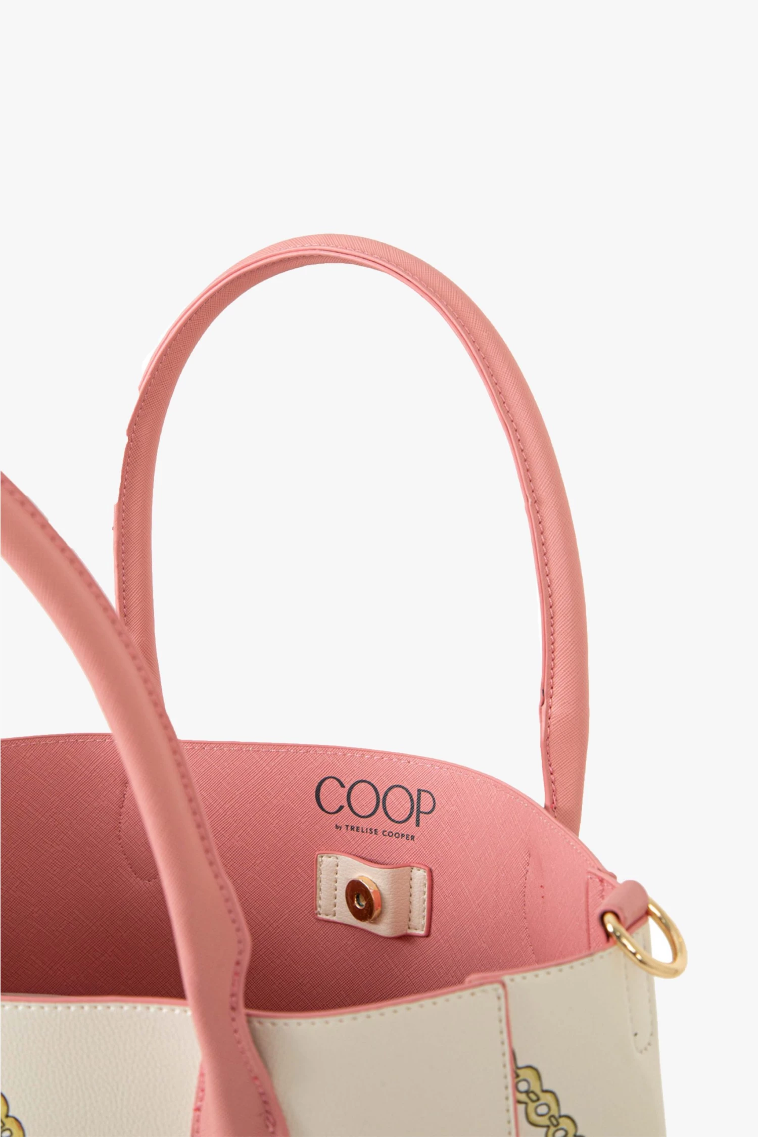 Coop Bag Of Beyond Cream Pleather Tote Bag Support Local