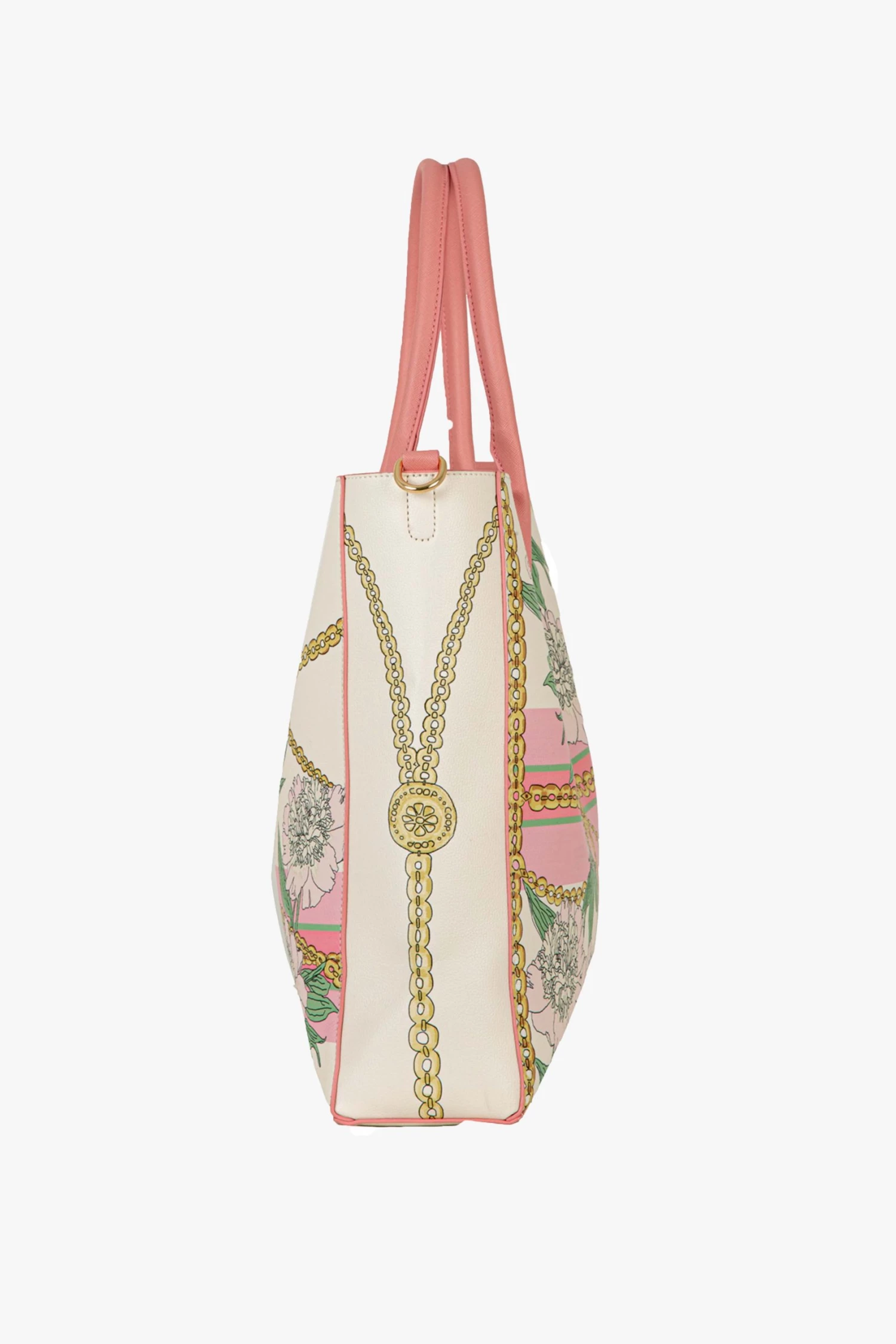 Coop Bag Of Beyond Cream Pleather Tote Bag Support Local