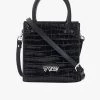 Stolen Tour Buddy Black Croc Mini Cross Body Tote Bag