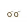 Pilgrim Tessa Preciosa Crystals On Small Gold Circle Studs