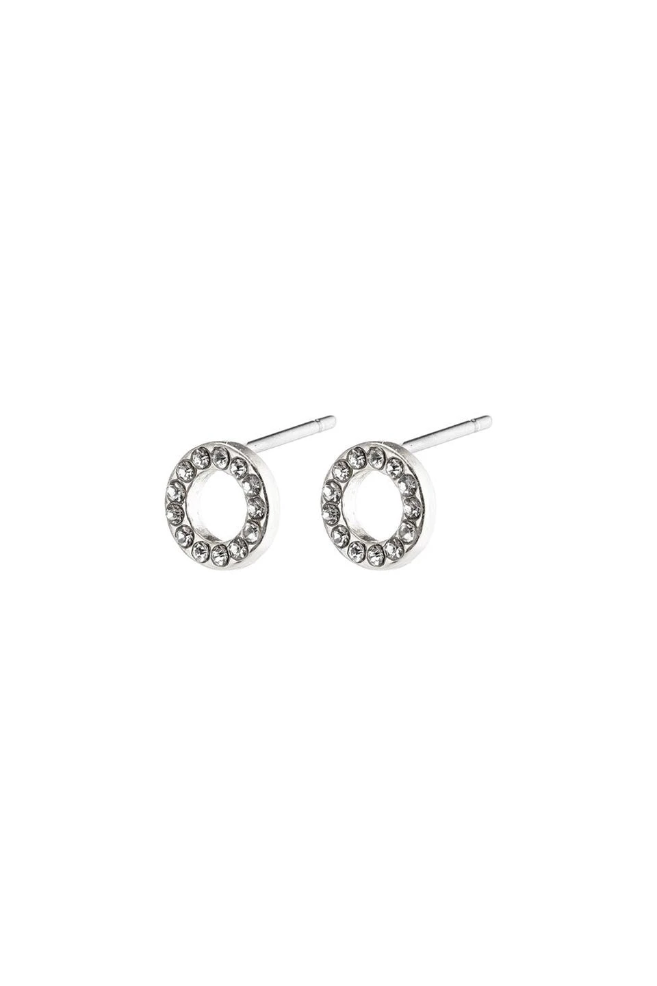 Pilgrim Tessa Preciosa Crystals On Small Silver Circle Studs