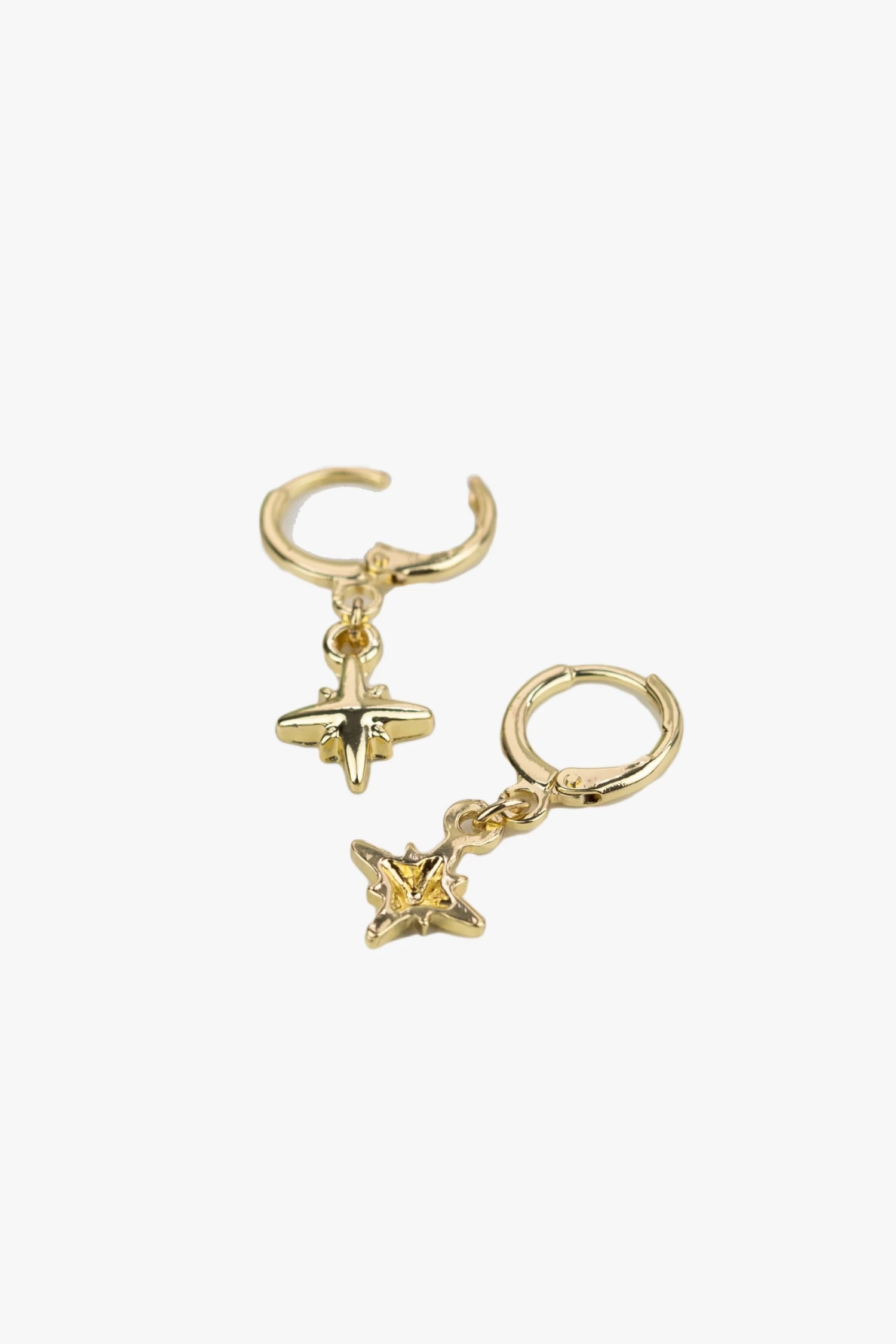 Flo Gives Back Jewellery The Northern Star Huggie Gold Hoop Earrings