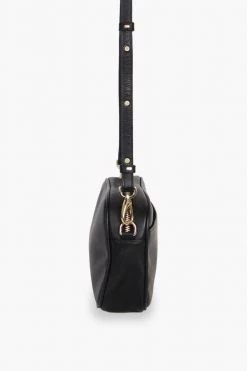 Federation The All Times Black Leather Cross Body Gunmetal Hardware Bag