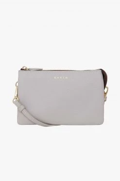 SABEN Bags Tilly Multi Pocket Glacier Leather Crossbody Clutch Support Local