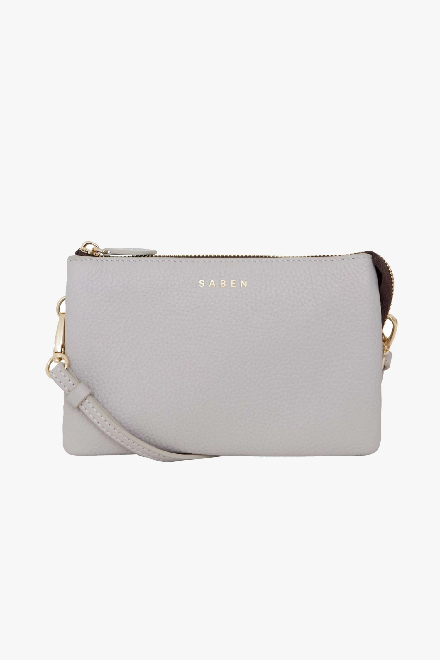 SABEN Bags Tilly Multi Pocket Glacier Leather Crossbody Clutch Support Local