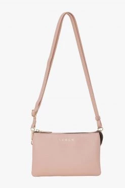SABEN Bags Tilly Multi Pocket Tea Rose Leather Crossbody Clutch The Edit