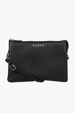 SABEN Bags Tilly's Big Sis Crossbody Black Large Clutch