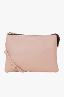 SABEN Bags Tilly's Big Sis Crossbody Tea Rose Leather Large Clutch Get The Look