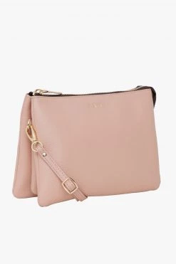 SABEN Bags Tilly's Big Sis Crossbody Tea Rose Leather Large Clutch Get The Look