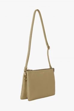 SABEN Bags Get The Look Tilly's Big Sis Crossbody Tussock Pale Green Leather Large Clutch