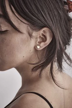Stolen Support Local Tiny Heart Studs Gold Plated