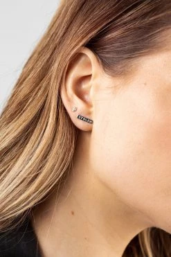 Support Local Tiny Stolen Bar Earrings