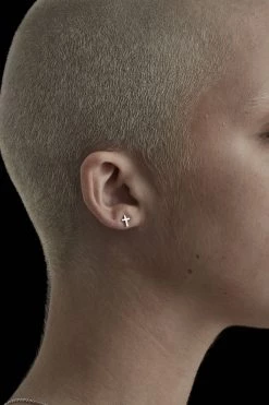 Tiny Stolen Cross Earrings Support Local