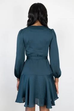 Among The Brave New In Fresh Take Dark Forest LS Wrap Dress