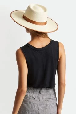 Brixton Hats & Beanies Jo Straw Rancher Natural Fedora Hat