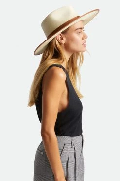 Brixton Hats & Beanies Jo Straw Rancher Natural Fedora Hat