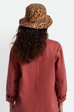 Brixton Hats & Beanies Petra Reversible Military Olive Leopard Bucket Hat
